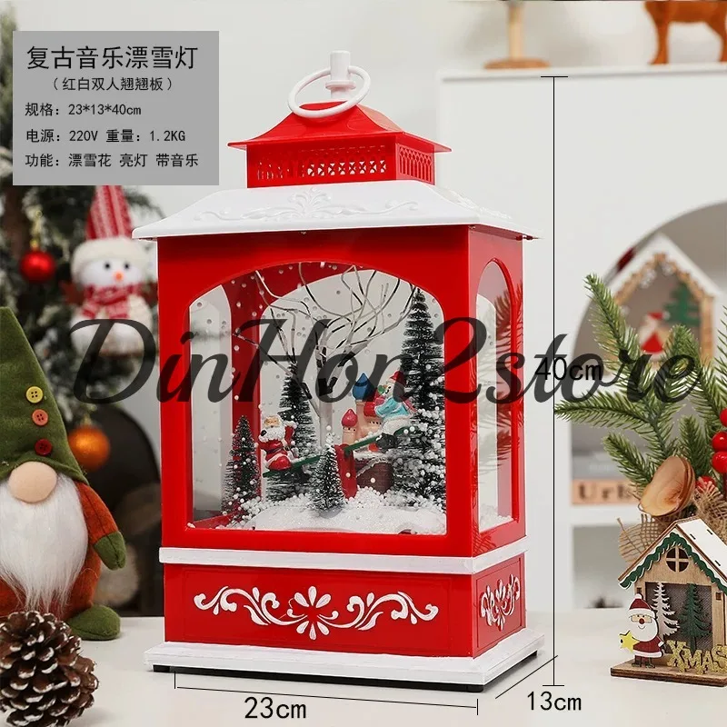 Christmas music, snow lights, hanging lights, Christmas gifts, shopping malls, living rooms, window counters, holiday ornaments