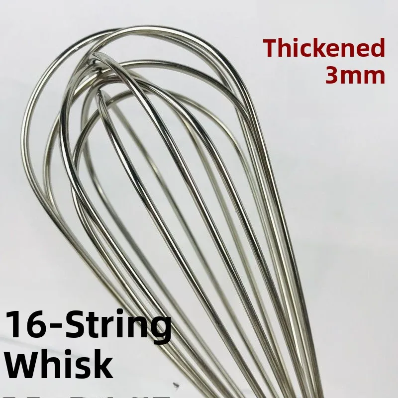 

Large Stainl Steel Manual Egg Beater Baking Whisk Kitchen Tool for Egg Procing Commercial Use Heavy Du 304 Line