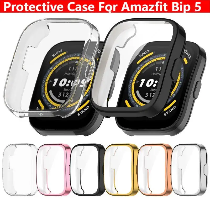 Capa protetora para Amazfit Bip 5, Smart Watch Strap, Bumper Protector Shell, Huami Bip5 Smartwatch Shell Acessórios