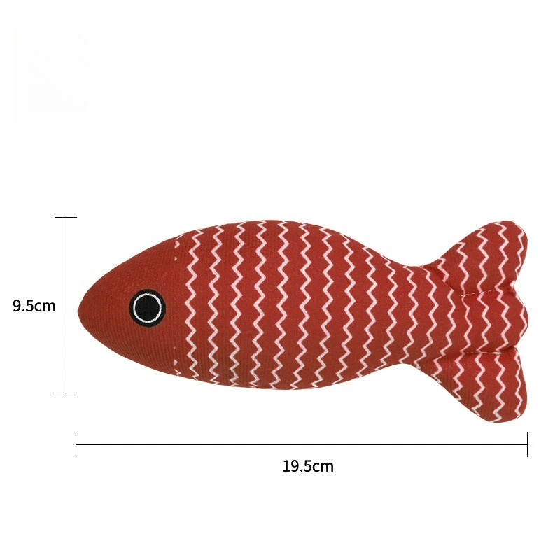 

:Realistic Fish Plush Cat Toy with Catnip Linen Chew Resistant Teeth Grinding Soft Elastic Interactive Pet Supplies for Cats