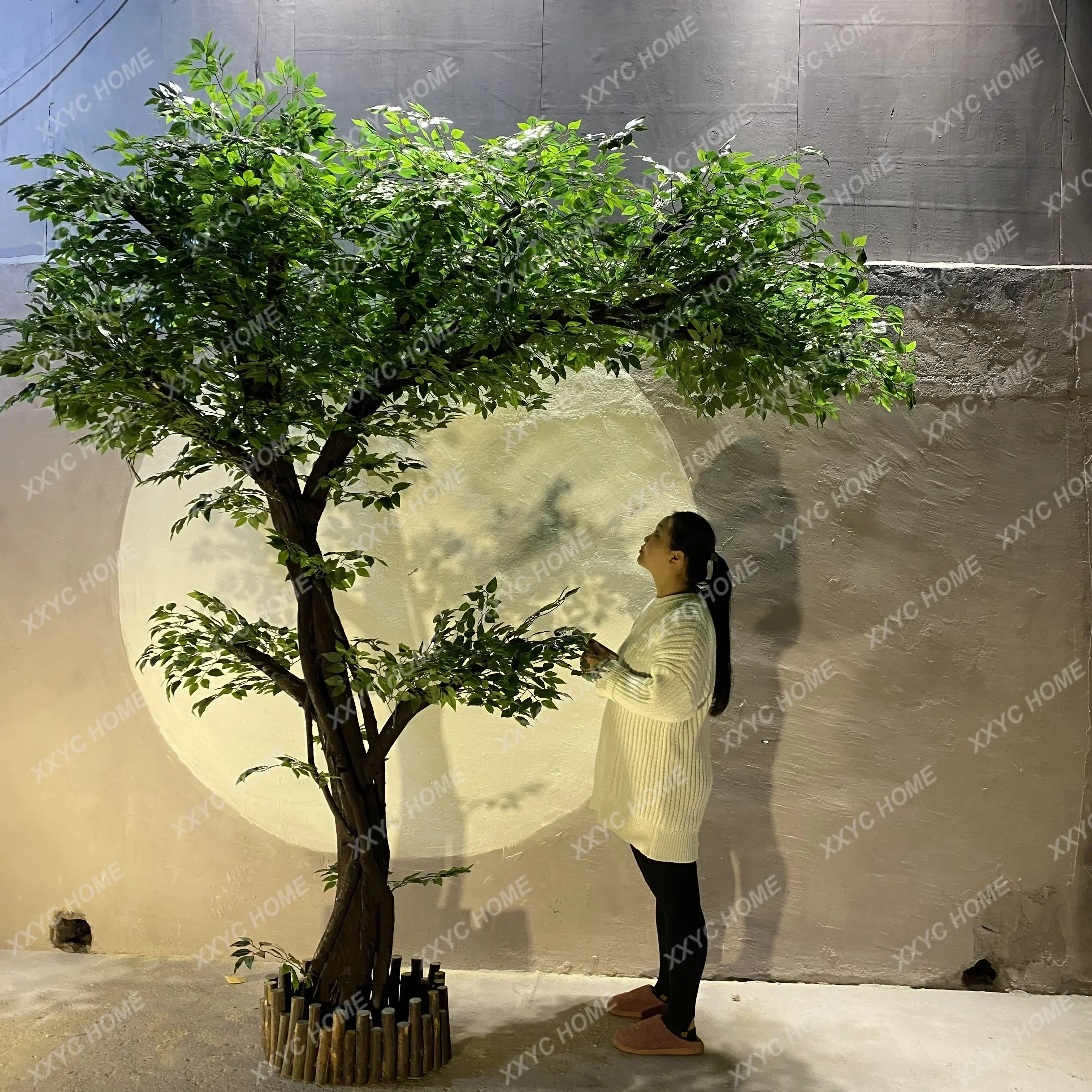

Large simulation nterior decoration tree floor living room plant artificial big green plant Fake tree simulation home decor