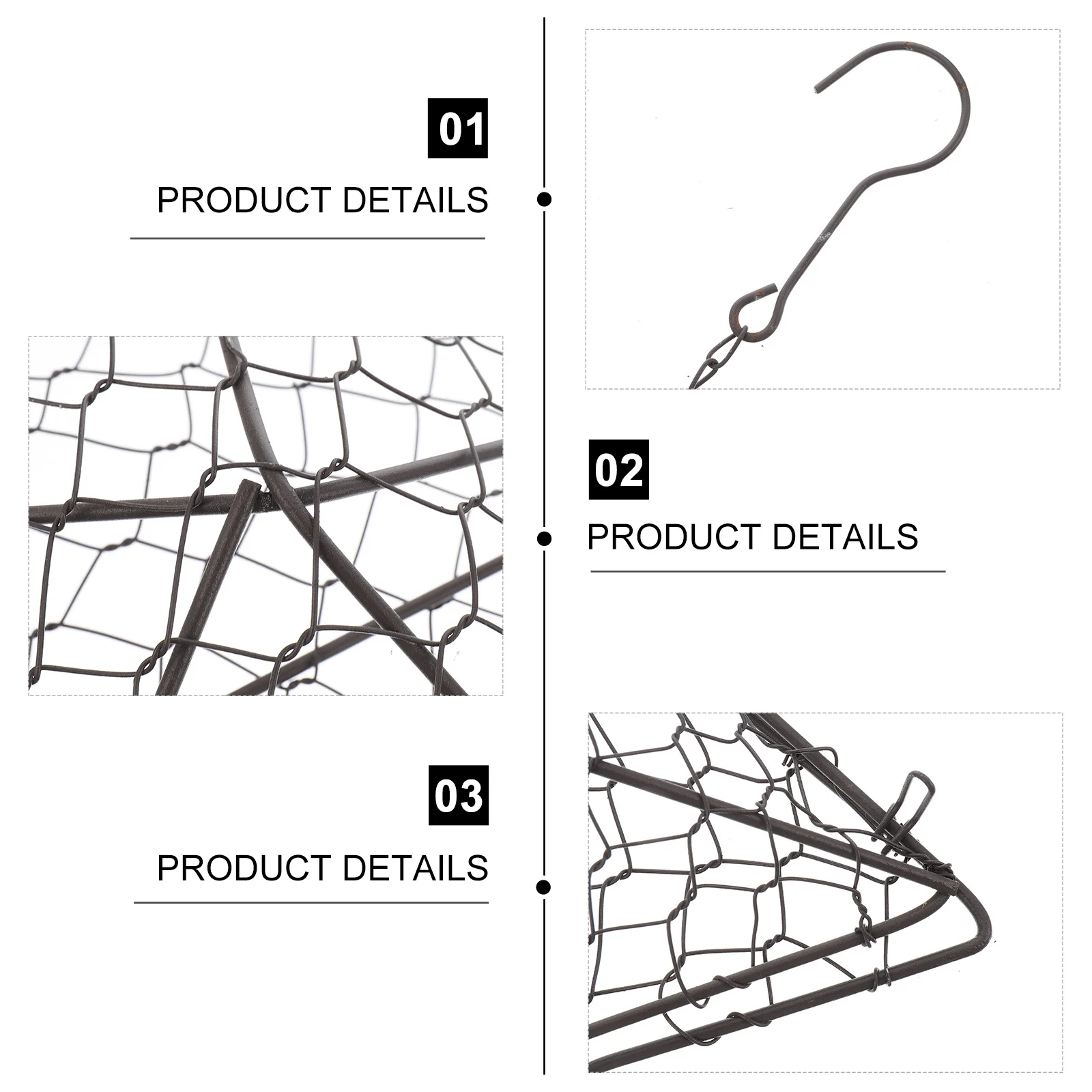 

1Pcs Star Shape Iron Hanging Planter Basket Wall Mounted Succulent Pot Decorative Holder Space Saving Plant Container for Home