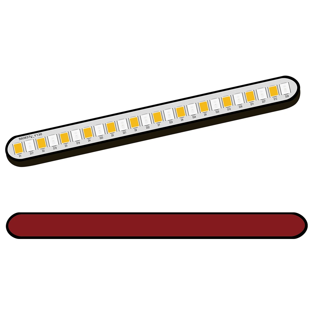 Modified Two-Color License Plate Lamp Brake Taillight Motor Accessories Motorcycle LED Running Flowing Turn Light