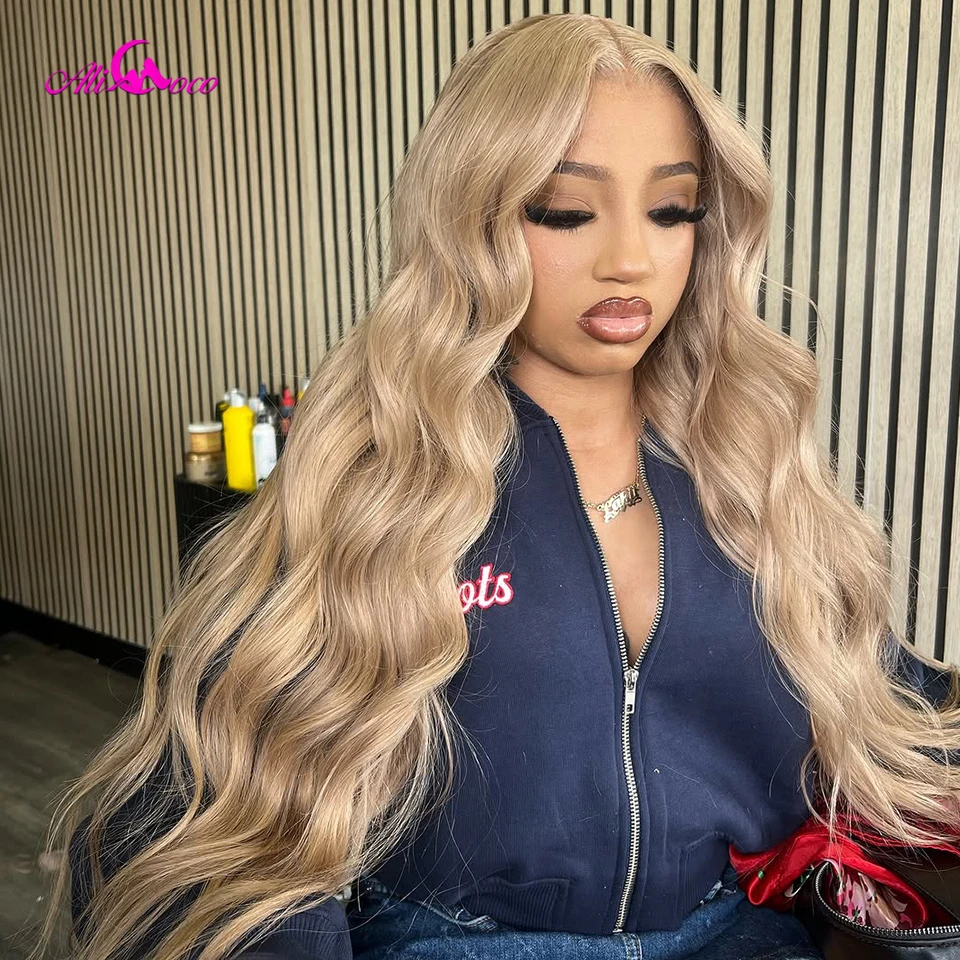 

Ash Blonde Color 13x4 13x6 Hd Lace Front Human Hair Wigs Body Wave Pre Plucked 180 Density Human Hair Wigs Mike Tea Blonde Wigs