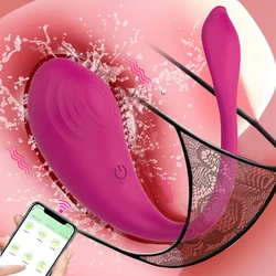 APP Bluetooth Control Vibrator Egg for Female Clitoris Stimulator Wearable G Spot Massager Vibrating Egg for Adult Women Sex Toy