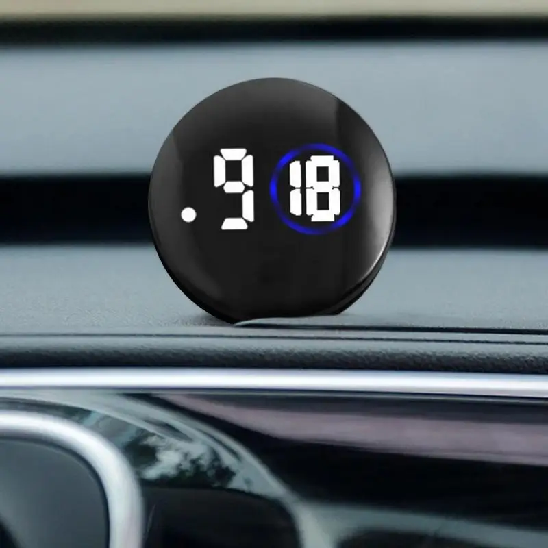 Car Clocks for Dash Stick on Luminous Stick-On Clock for Car Dashboard Multifunctional Analog Clock Watch Car Vent Clocks Watch