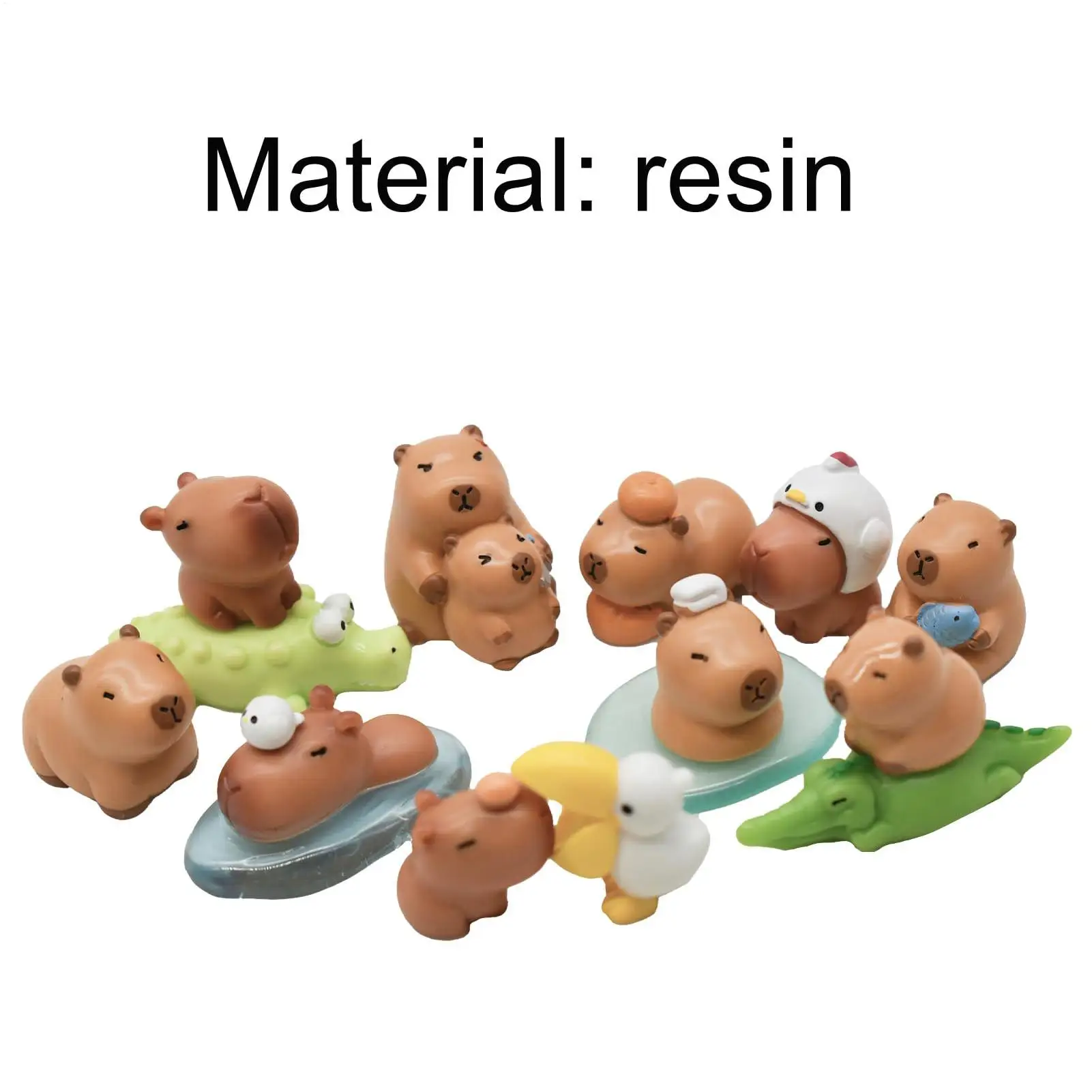 Capivara figuras desktop capivara ornamento bonito animal colecionáveis para prêmios de sala de aula decoração de casa festa de aniversário de natal