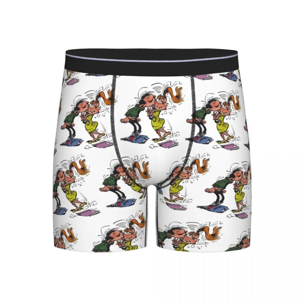 

Long Boxer Underpants Shorts Gaston Lagaffe Panties Men's Soft Underwear for Homme Man Boyfriend Gifts