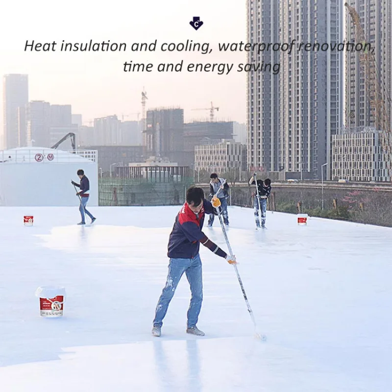 Waterproof heat insulation paint roof sunscreen wall paint high temperature resistant nano water-based paint acrylic 1kg