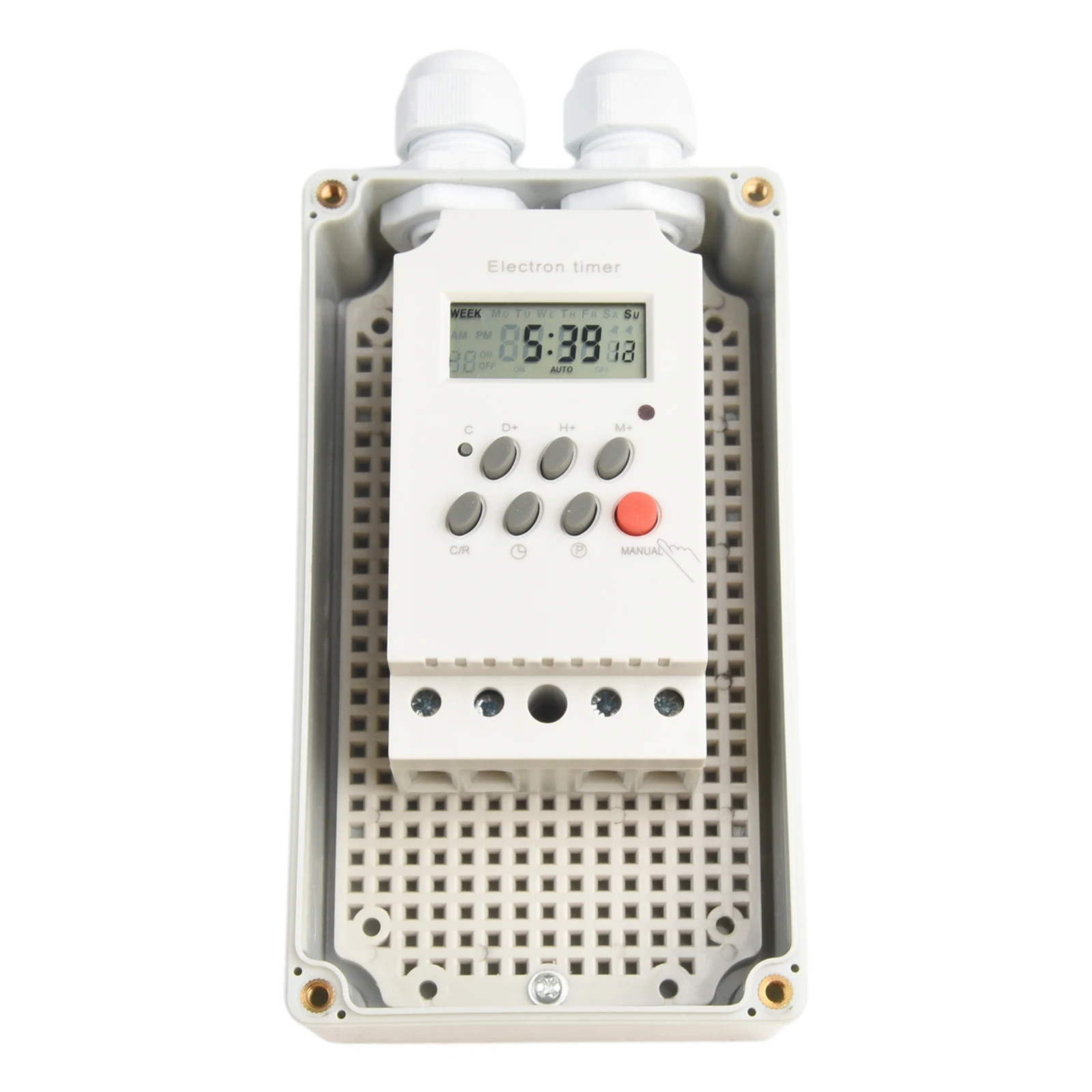 

Надежный таймер ВКЛ. ВЫКЛ. 230 В переменного тока, 30 А, 99 циклов в день. Высокоточный чип с питанием от батареи. Конструкция с защитой от помех.