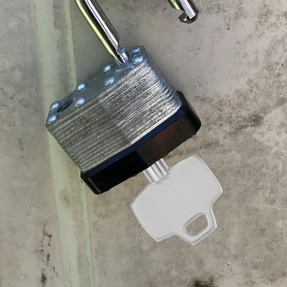 

4 Pcs Trash Can Key Rubbish Bin Locking Garbage Outdoor Silver Metal Litter Utility Keys