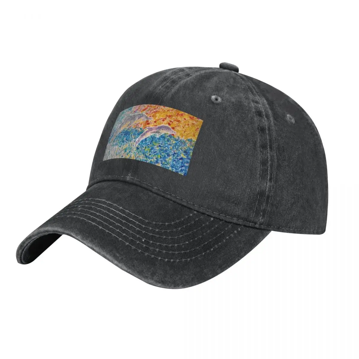 

Dolphins Dancing at Sunrise Cowboy Hat New Hat Luxury Brand Icon New In Hat Golf Women Men's