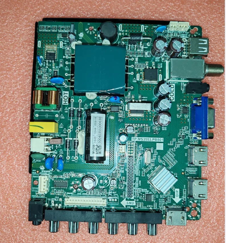 TP.MS3553.PB801 Haier three in one original TV motherboard green transformer for 65w   500ma