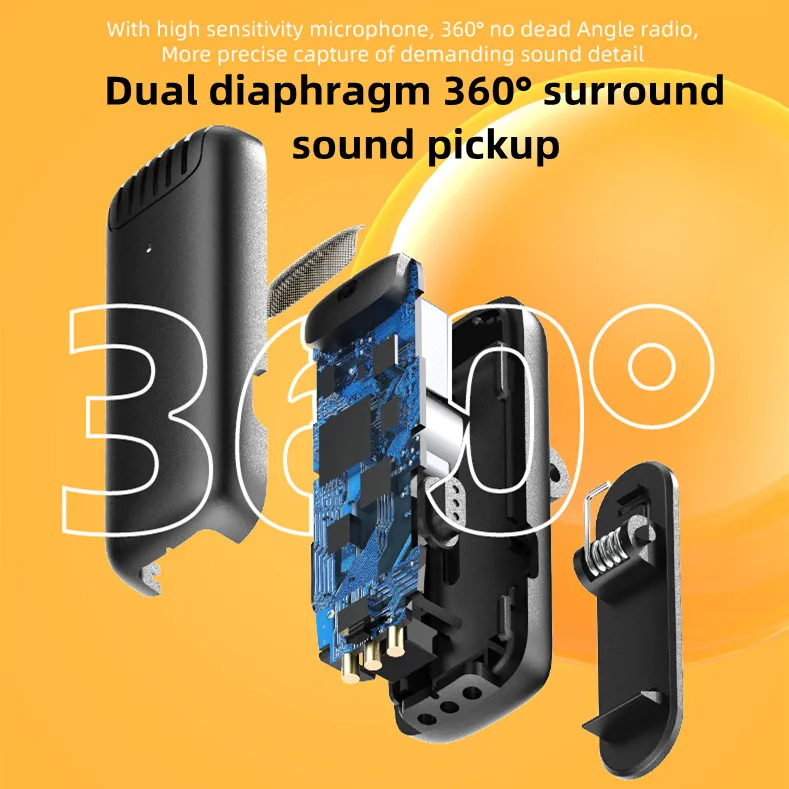 텐 아이템 TLF Xtuga J13 플러그 앤 플레이 무선 라발리에 마이크로폰 안드로이드용 노이즈 감소 2.4g 무선 마이크로폰 충전기 포함