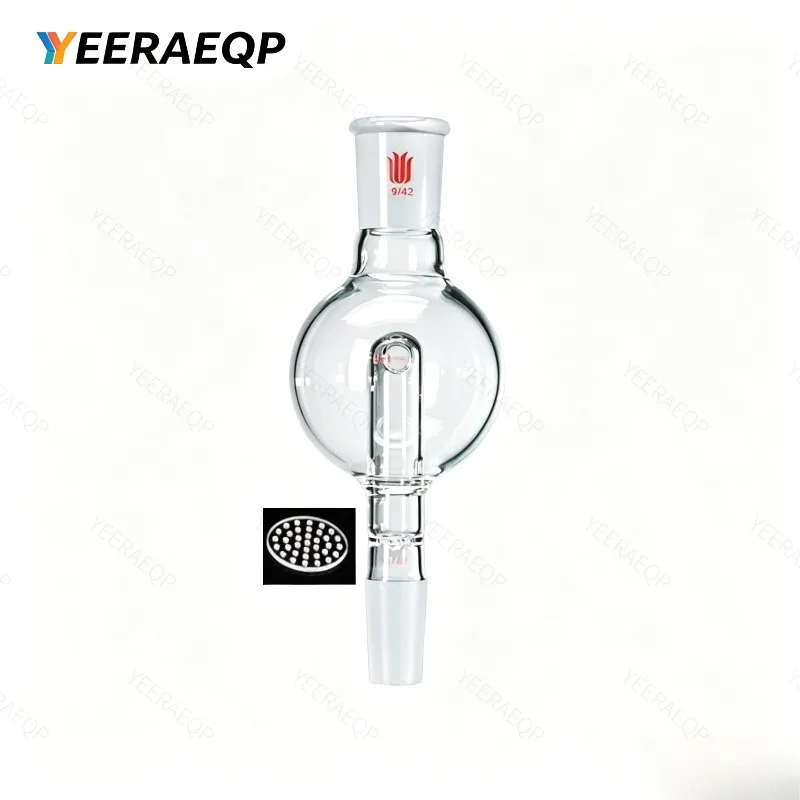 synthware-a47-splash-proof-ball-with-back-flow-holes-and-perforated-glass-plate-capacity-100ml-250ml-borosilicate-glass