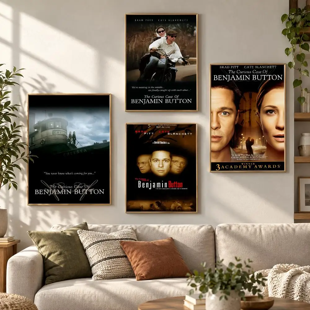 The Curious Case of Benjamin Button Fantasy Romance Poster Contemporary Wall Art Print for Bedroom & Living Room, Unframed