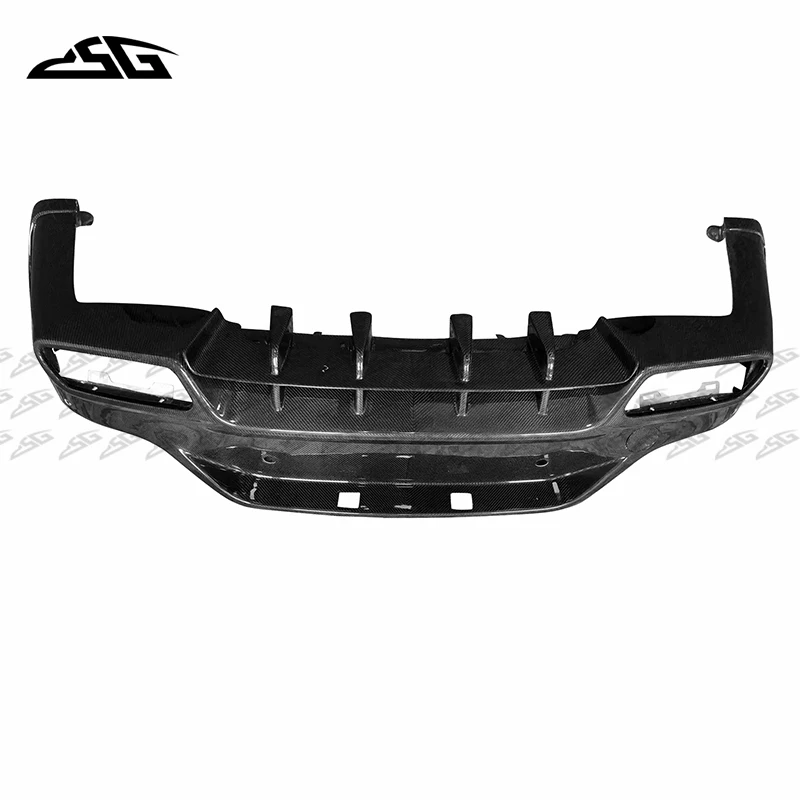 For Mercedes Benz GLC43 GLC63 2016-2022 Carbon Fiber Rear Bumper Diffuser Lip Lower Guard Plate Splitter Spoiler Body Kit