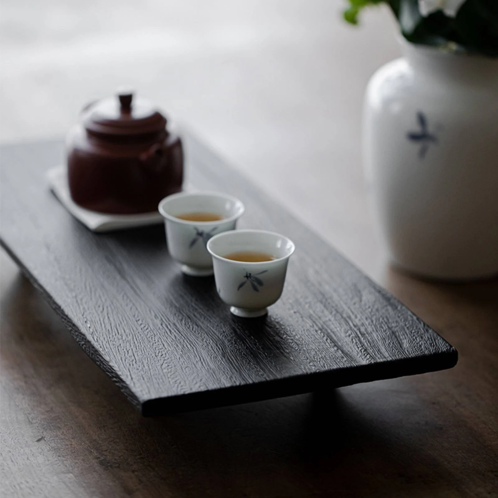 Wooden Tea Tray Minimalist Wood Tea Board Wood Tray Rustic Decorative for Meditation Room
