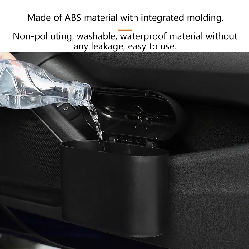 1/2/3Pcs Car Trash Can (with Lid) Contains 60 (300) Garbage Bags, Small Car Trash Can, Leak-proof Mini Car Accessories 자동차 쓰레기통 image 3