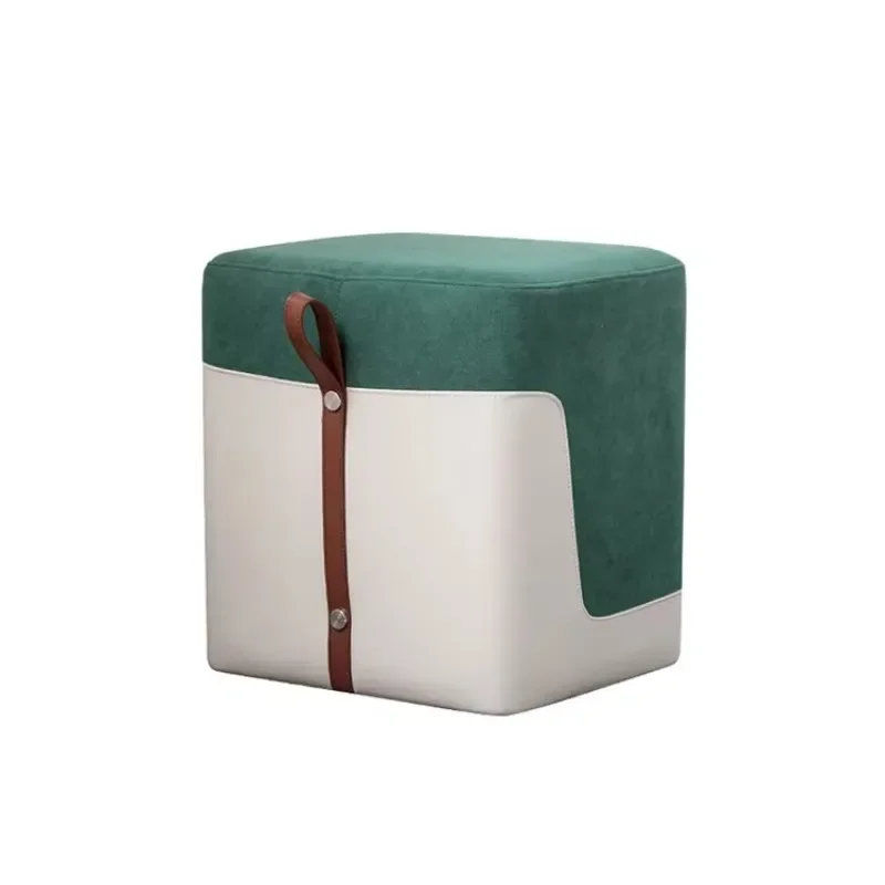 

Custom Multipurpose Modern Nordic Saddle Stool Household Stool Living Room Chair Fabric Step Stool Mobile Cube Ottomans Stools