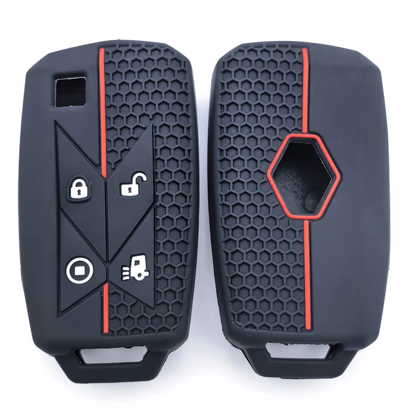 Funda de silicona para llave remota de coche, funda FOB para camioneta Renault, camión, Gama Seris T C K, encendido Euro, 4 botones, estilo Interior
