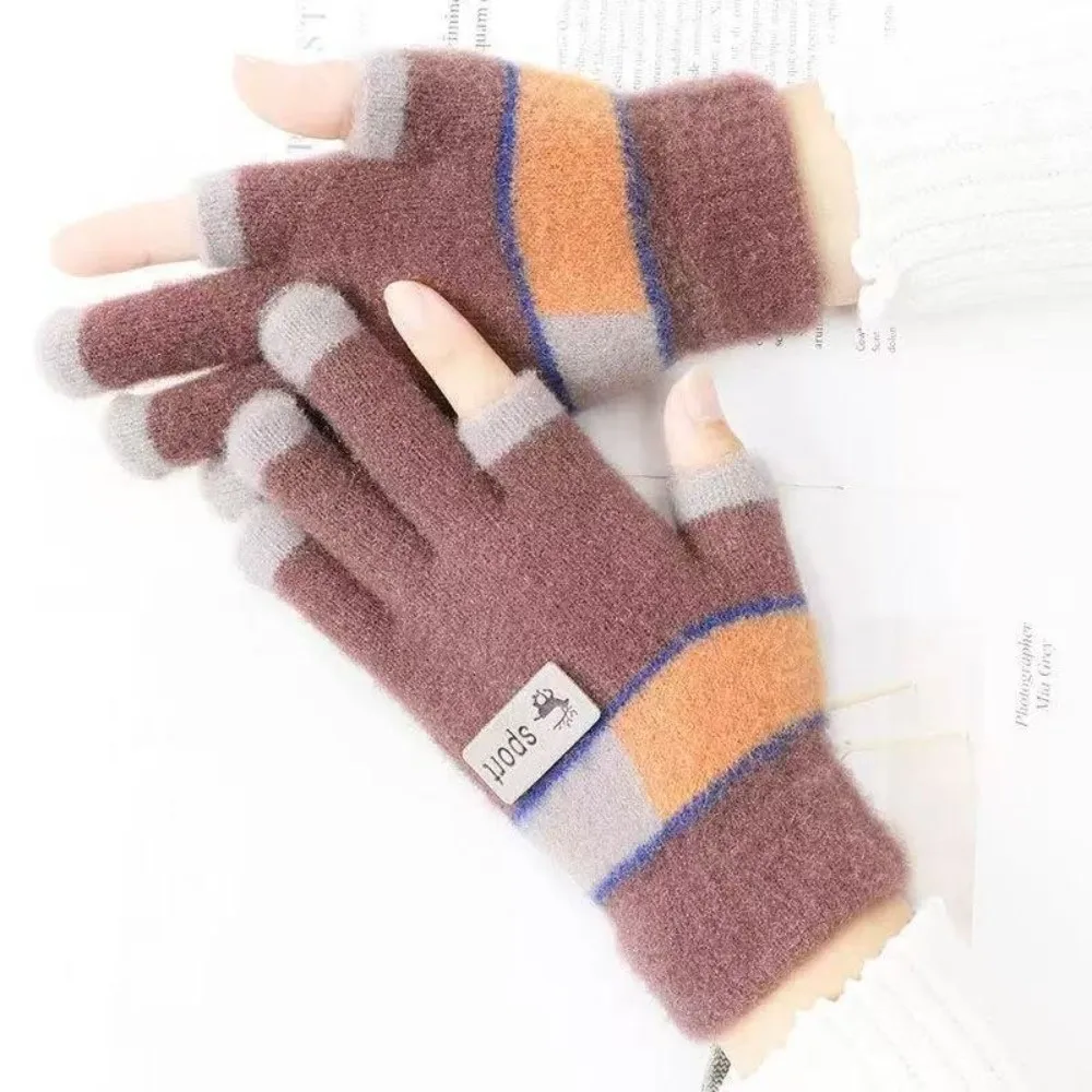 6-13Years Old Fashion Warm Kids Winter Gloves Windproof Candy Color Baby Gloves Thicken Elastic Children Mittens Outdoor