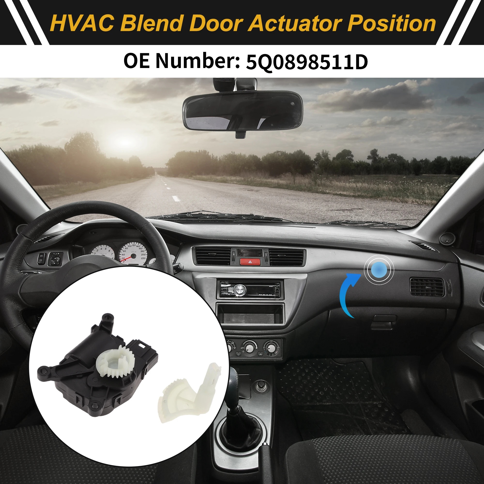 

Привод заслонки отопителя UXCELL для VW Golf MK7 12-20, замена, артикул 5Q0898511D