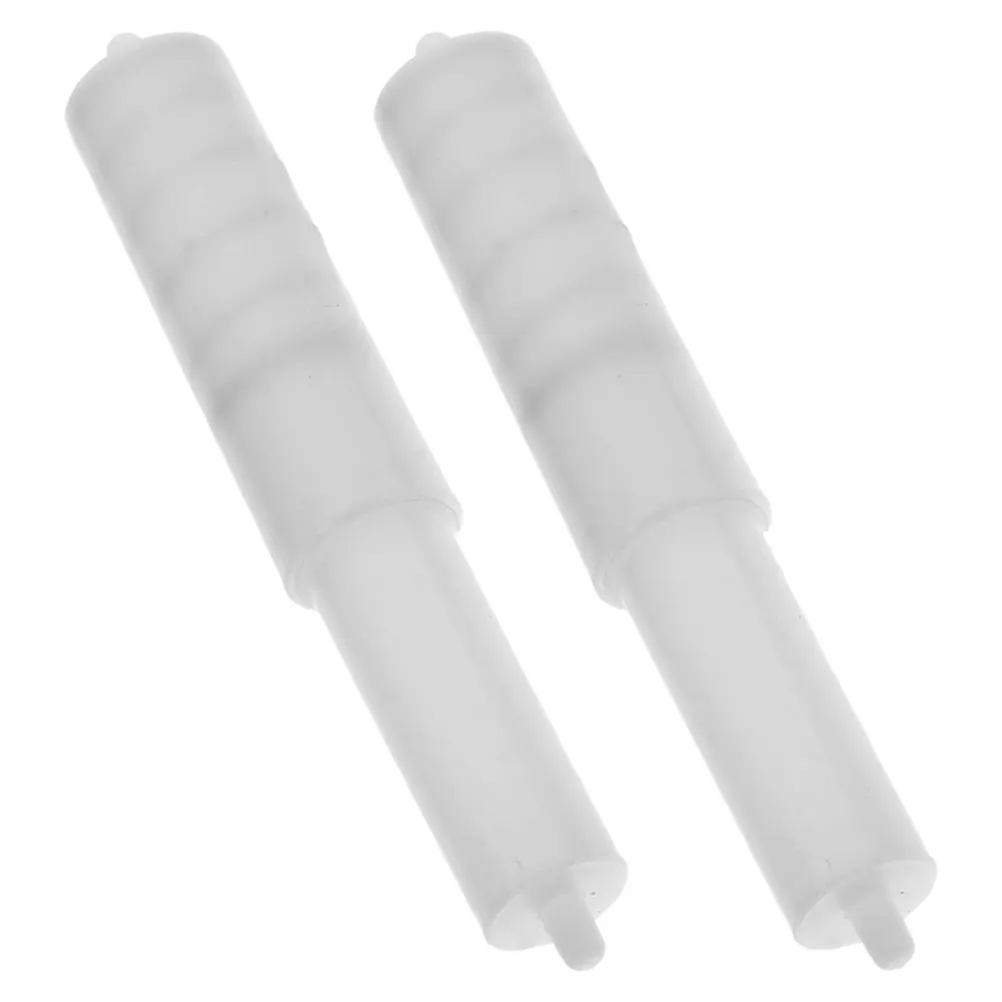 

2Pcs Spring Loaded Toilet Paper Holder Replacement Insert Universal White Plastic Tissue Roller for Public Restroom