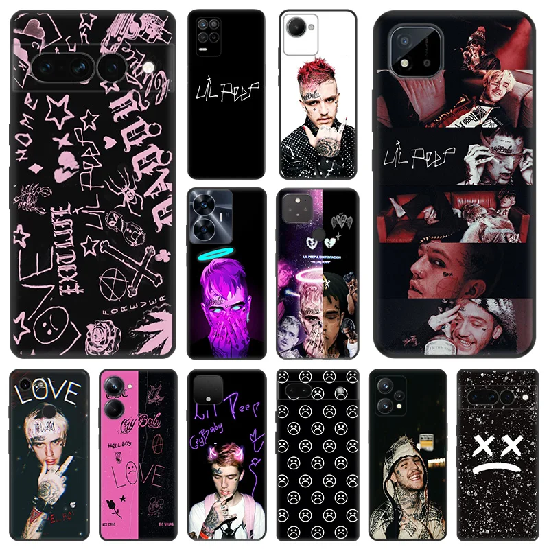 Matte Phone Case for Pixel 8 8a 7 7a 6 6a Moto Edge 20 30 40 Pro OneFusion G200 L-Lil P-Peep Rapper Soft Black Cover