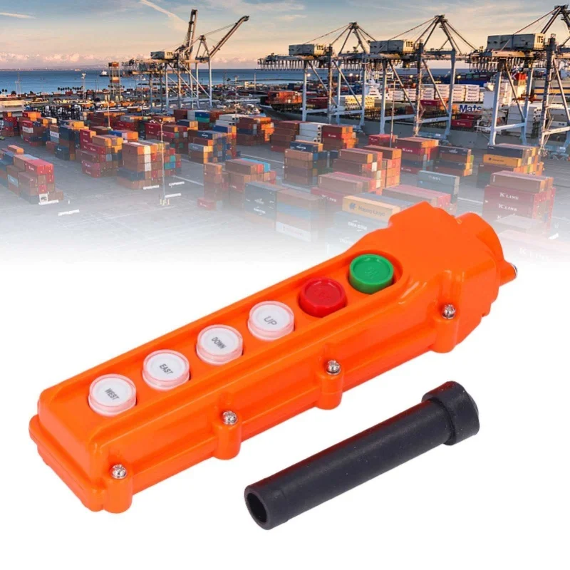 

Crane Controller Hoist Remote Control Station Push Button Switch 6 Ways COB-62A 220V/500V