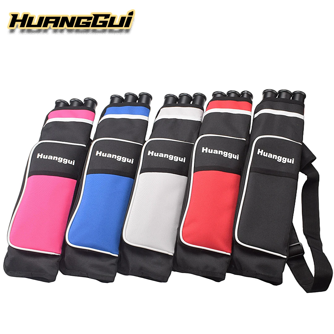 

Archery Quiver, Huanggui 3 Tube Quiver Adjustable Belt Arrow Bag