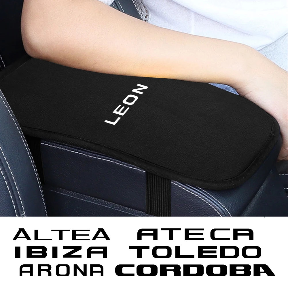 For Seat Ibiza 6j Ateca Arona Altea Leon mk3 Tarraco Toledo Cordoba Alhambra Arosa Mii Soft Plush Car Armrest Box Cushion Pad