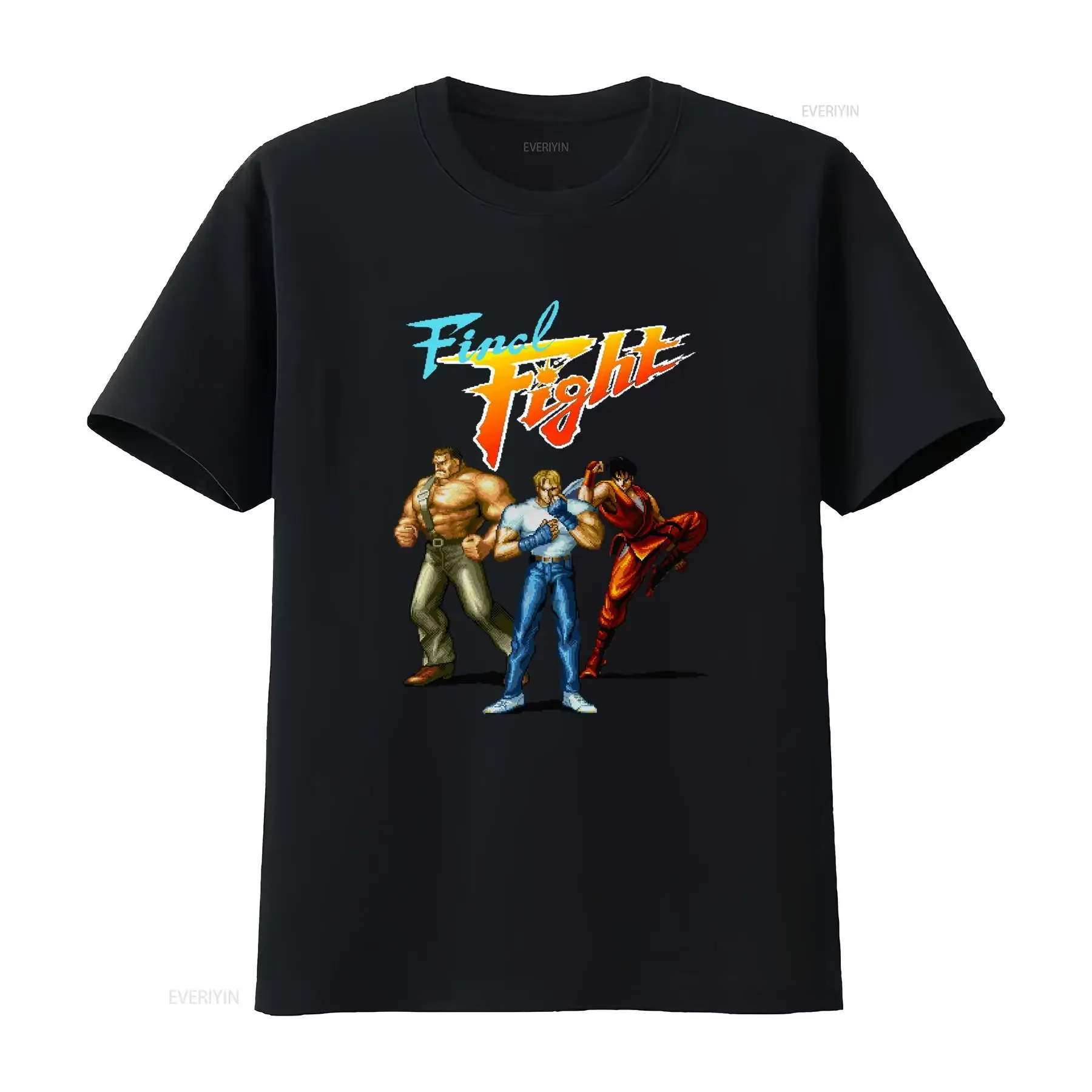 Retro SNES Arcade Final Fight Box Cover Art Video Game Fan T Shirt vintage Washed Stylish Unisex Casual Comfortable fashion
