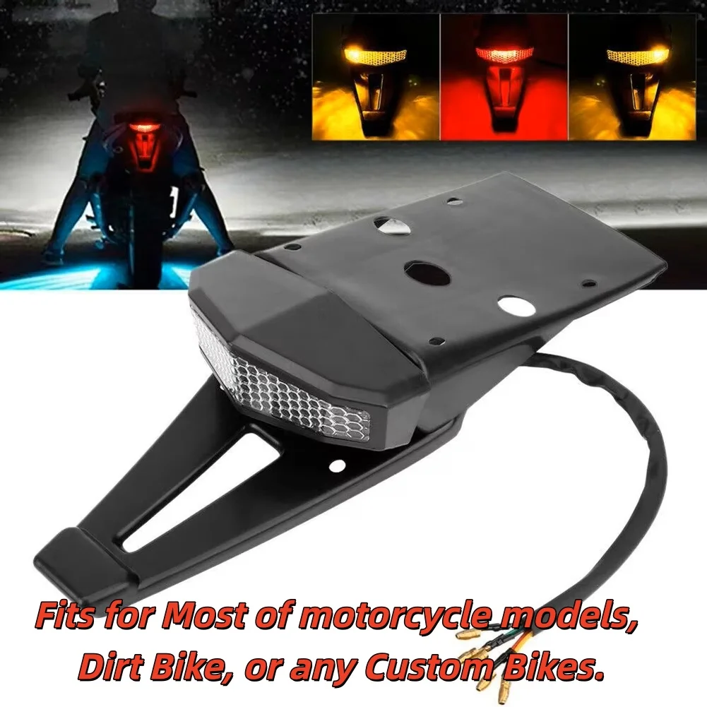 

Mudguard Rear Tail Light with bracket 3 Wire LED Turn signal light LED Enduro Rear Mudguard Brake Stop Tail Light for motorcycle