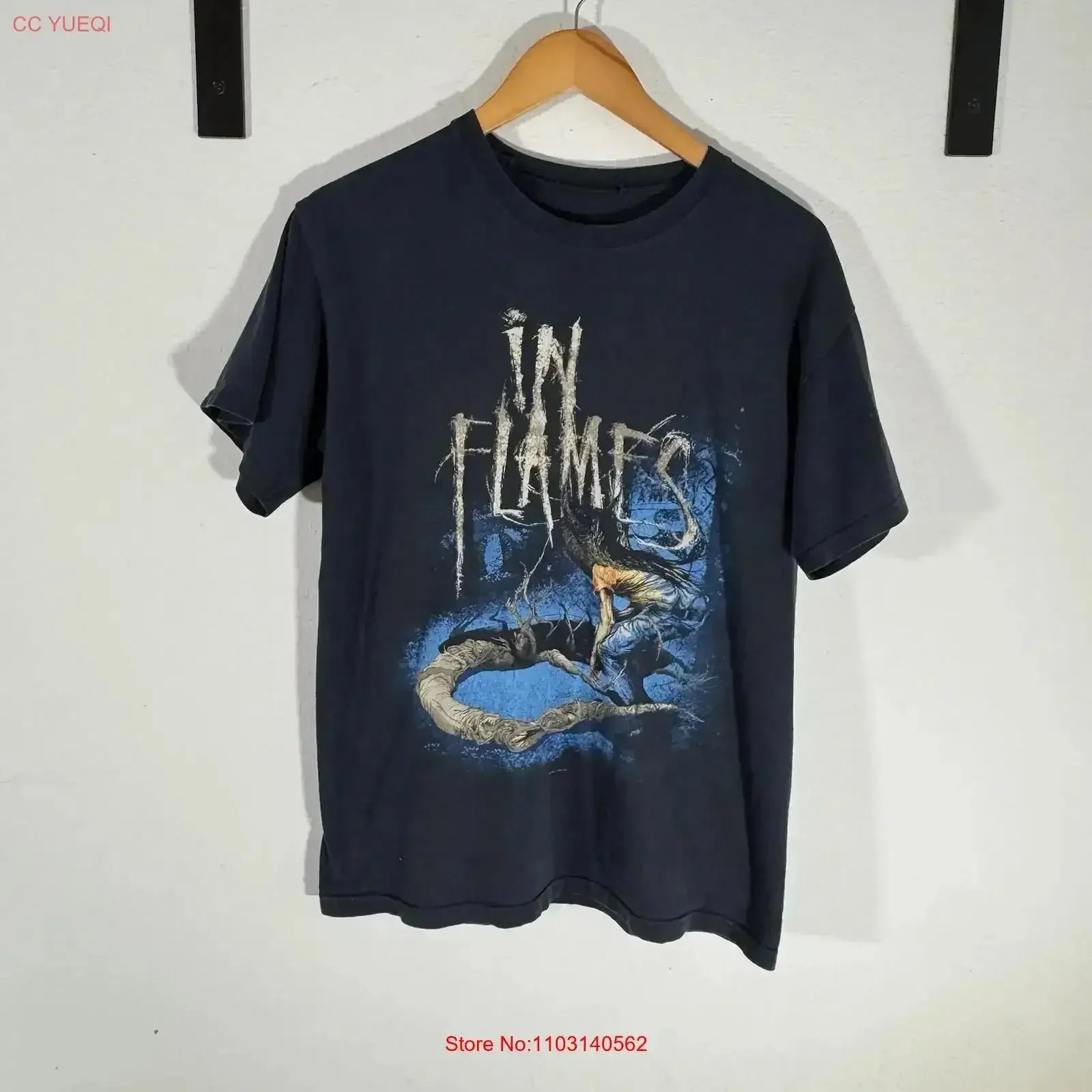 Original 2008 In Flames A Sense Of Purpose Heavy Metal Music T Shirt M vintage Washed homme graphic streetwear fashion Soft