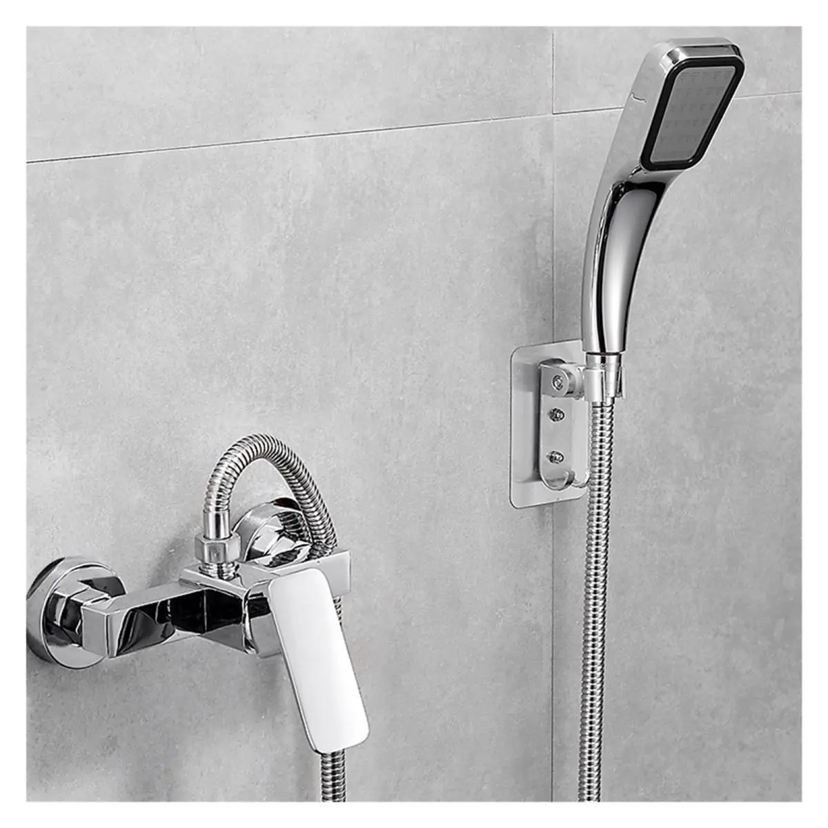 

Цельный квадратный смеситель для душа, смеситель для горячей и холодной воды из цинкового сплава, современное душевое устройство, бытовое душевое устройство для туалета, простой смеситель для ванной комнаты