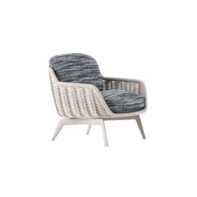 

Outdoor courtyard sofa chair leisure villa garden teak rattan weaving chair furniture