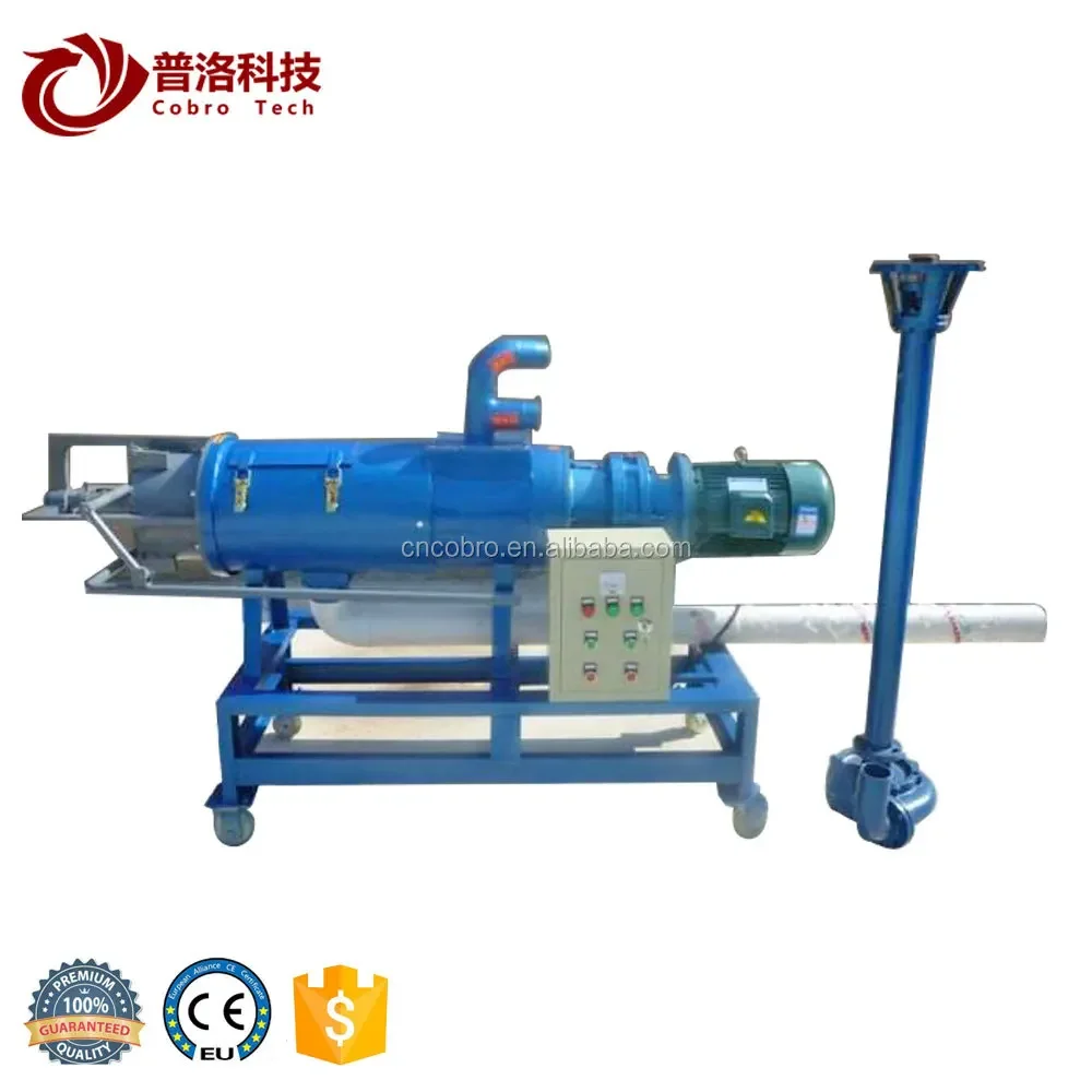 Eco-friendly dairy farm dewatering machine cow dung solid liquid separator