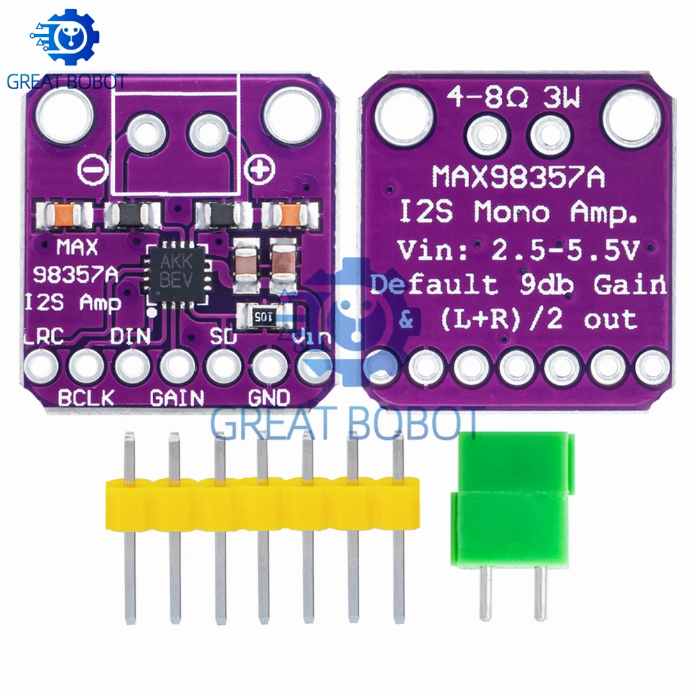 3W MAX98357 Filterless Class D Amplifier I2S DAC Audio Amp Board for Raspberry Pi ESP32 ESP8266