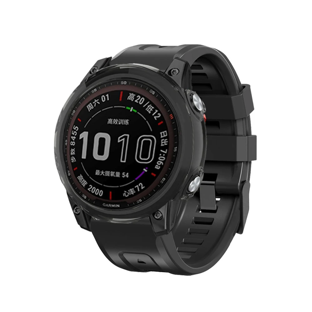 Caso de proteção para garmin fenix 7s 7 7x relógio inteligente protetor quadro suave cristal claro tpu caso capa para garmin fenix 7s 7 7x