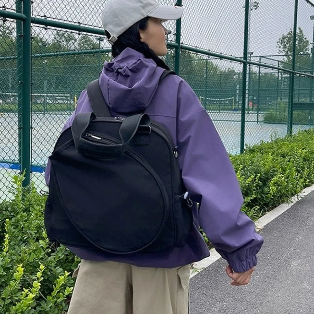 Large Capacity Tennis Backpack Solid Color Multi-functional Pickleball Racket Bag Waterproof Adjustable Pickleball Paddle Cover