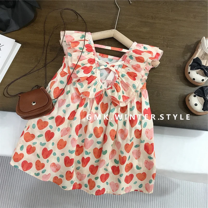 Girls' Floral Dress Children's Princess Summer Dress Stylish Baby Birthday Dress Huzhou Zhili Children's Clothing