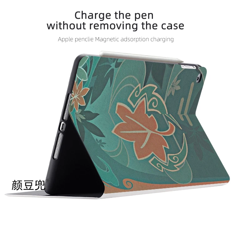 Kaedehara kazuha genshin impacto caso para ipad ar 4 5 10.9 mini 5 6 para 2022 12.9 caso de silicone para ipad ar 4 5 10.9 polegada