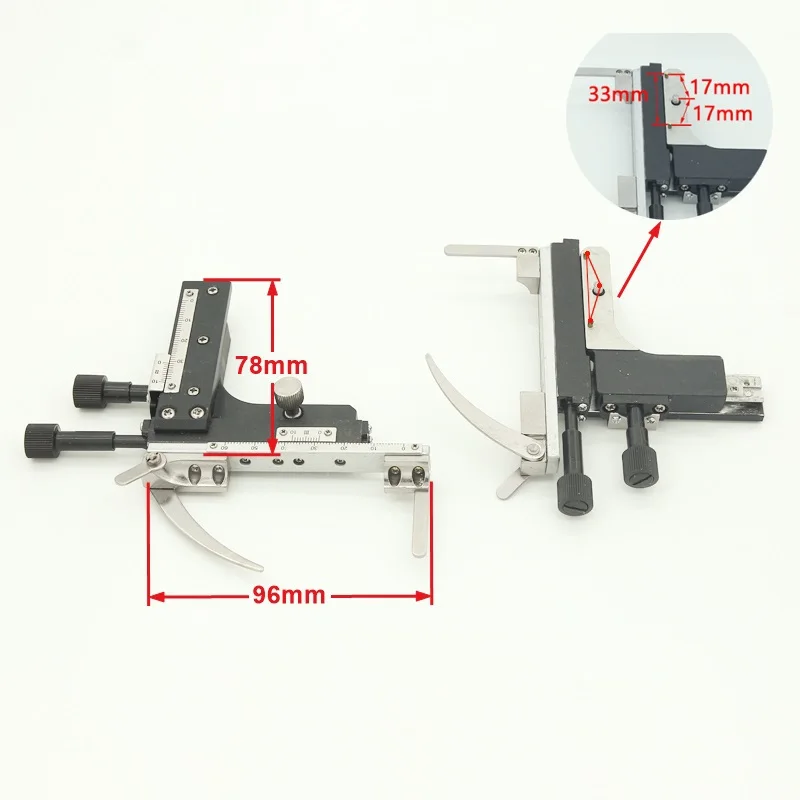 XSP Biological Microscope Accessories Attachable Mechanical Stage X-Y Movable Stage with Scale Ruler