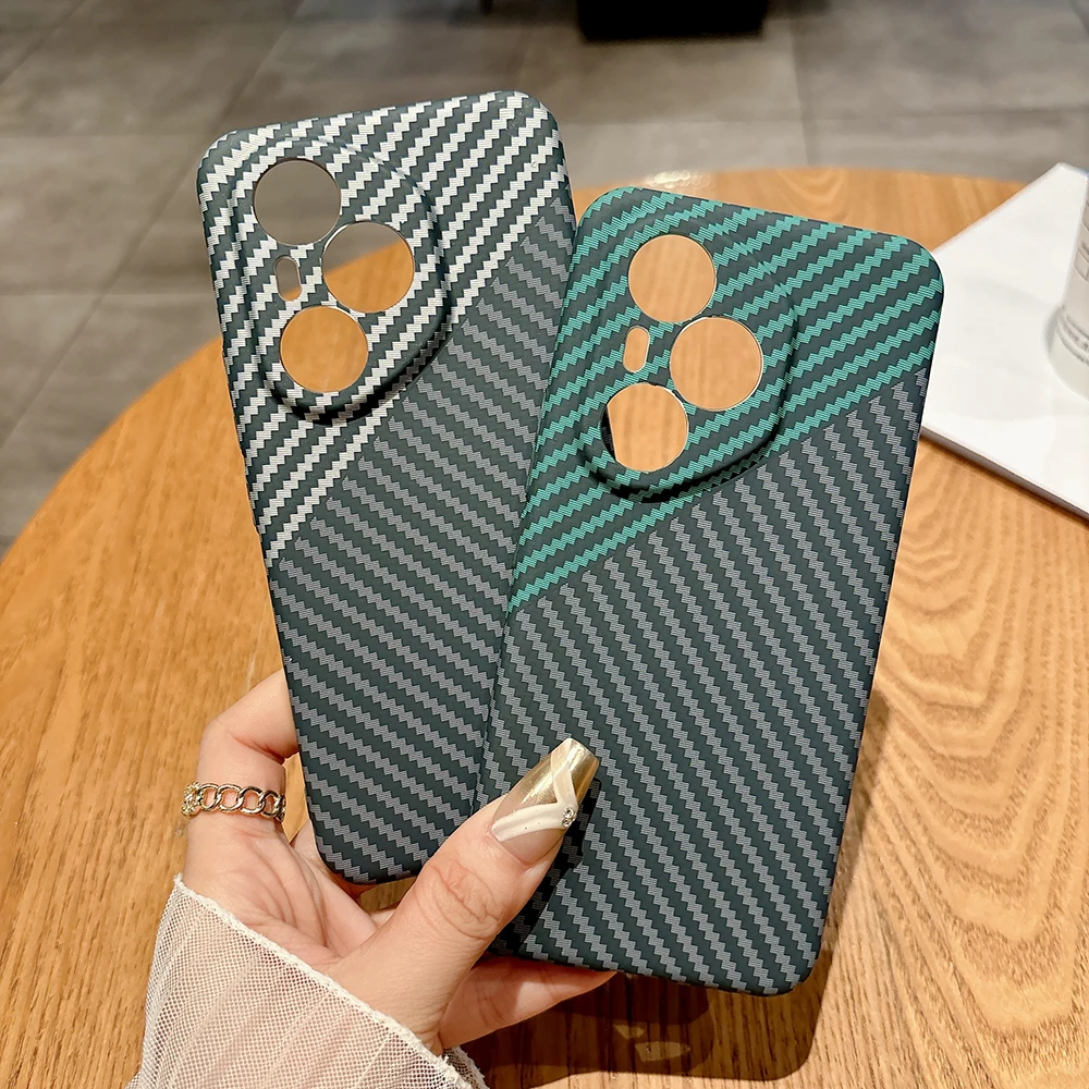 Casing Serat Karbon untuk Honor 400 Cangkang PC Keras Tipis Honor 300/Honor 300 Pro Perlindungan Belakang Anti Sidik Jari Funda Honor 400 Lite