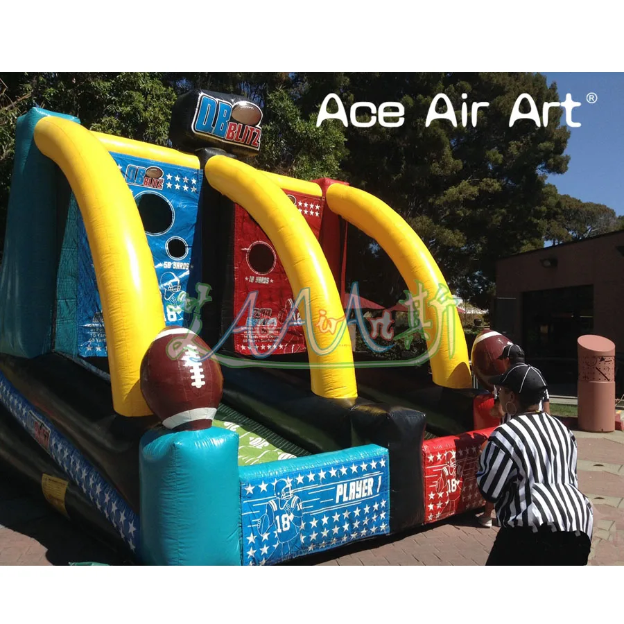 

Free Shipping Inflatable Soccer Penalty Shot Out,Basket Ball Target,QB Yard Football Goal Cage For Fun With Free Blower