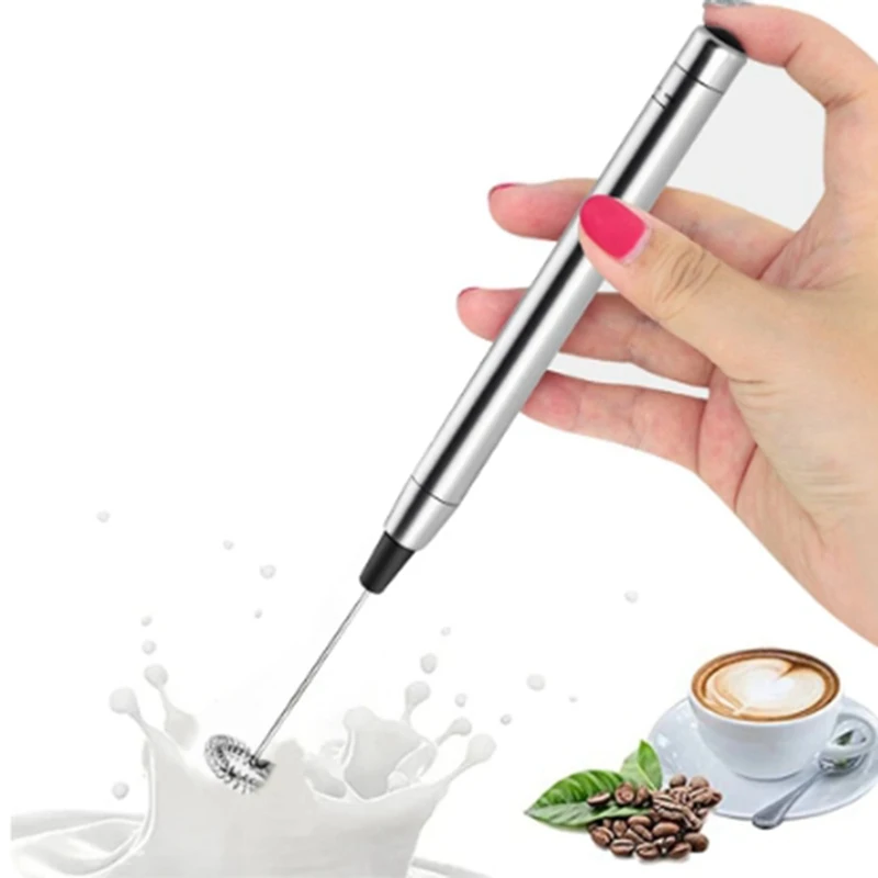 Schiuma di latte elettrica macchina da caffè miscelatore manuale frullatore a schiuma macinata tipo frullino per le uova conveniente con supporto
