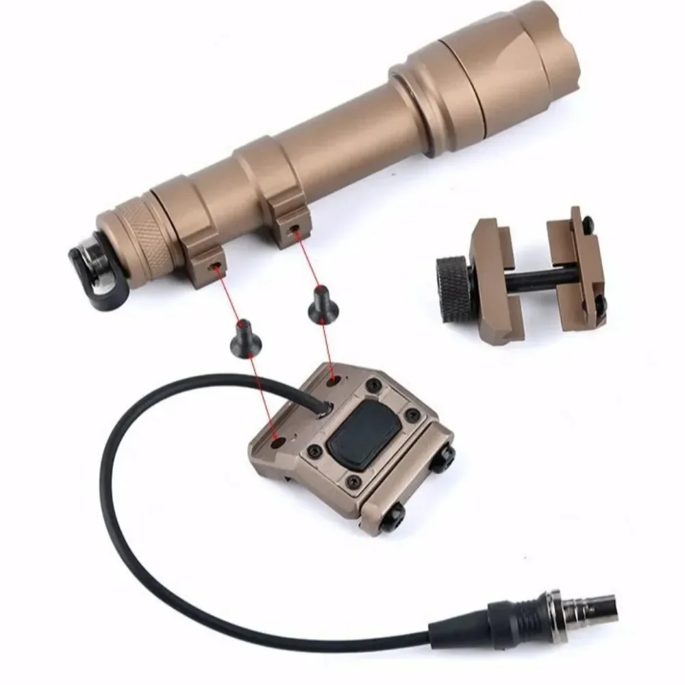 Tactical LED Flashlight M600/M300 Series Gun Strobe Light with 20mm Rail Hunting Scout Light Pressure Switch Included
