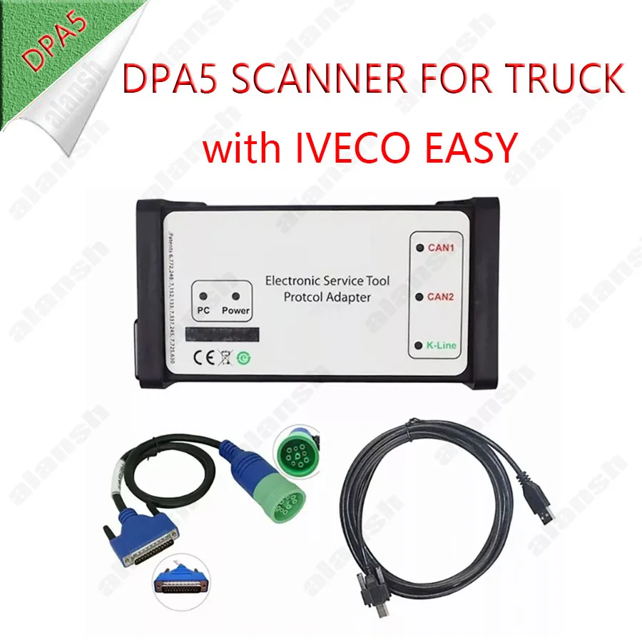 Диагностический сканер DPA5 Heavy Duty для инжекторов 380002884, совместимый с программным обеспечением IVEO Eltrac EASY Diag Nitro