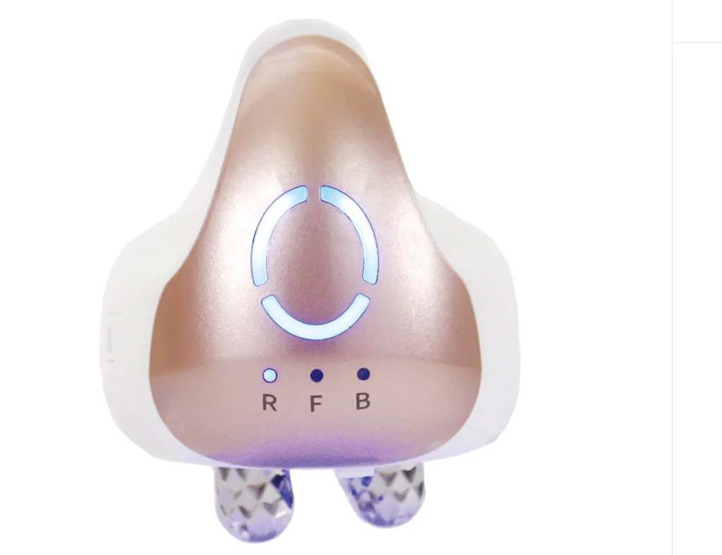 Masseur Facial EMS 4D, tête de Massage RF, appareil Facial à usage domestique, favorise l'absorption de la crème pour le visage, 2 Modes de couleur claire, outil de beauté pour le corps